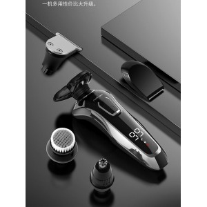 电动剃须刀4D数显充电式刮胡刀多功能男士三刀头胡须刀水洗